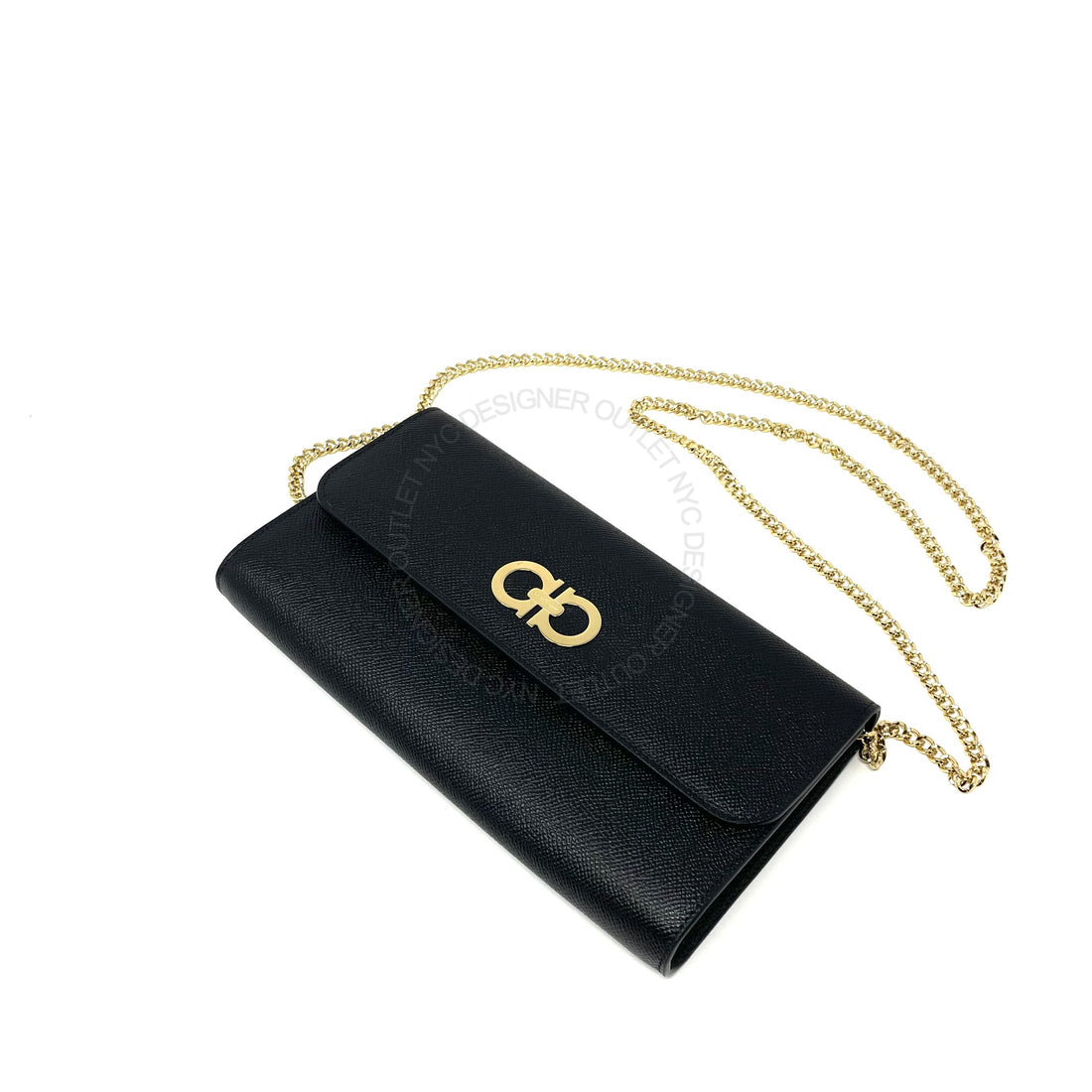 Ferragamo Leather Wallet W/ Chain