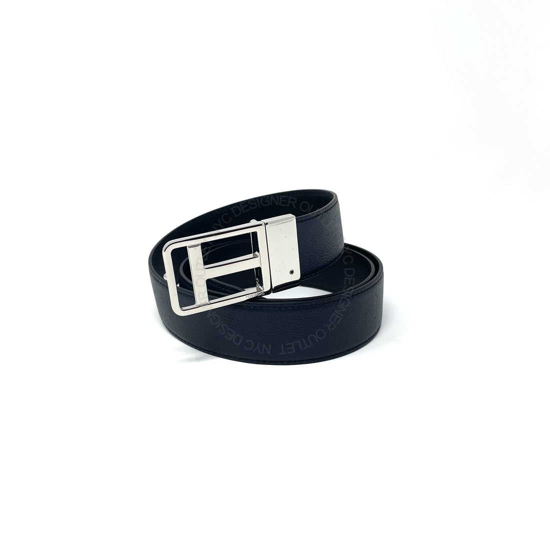 Tom Ford Black\Blue Reversible Leather Belt