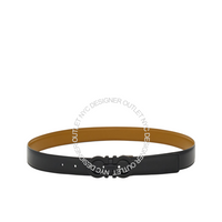 Ferragamo Black/Brown Leather Adjustable and Reversible Belt