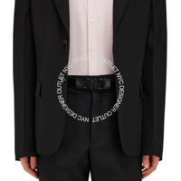 Ferragamo Black/Brown Leather Adjustable and Reversible Belt