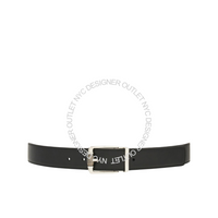 Ferragamo Black/Blue Leather Adjustable and Reversible Belt