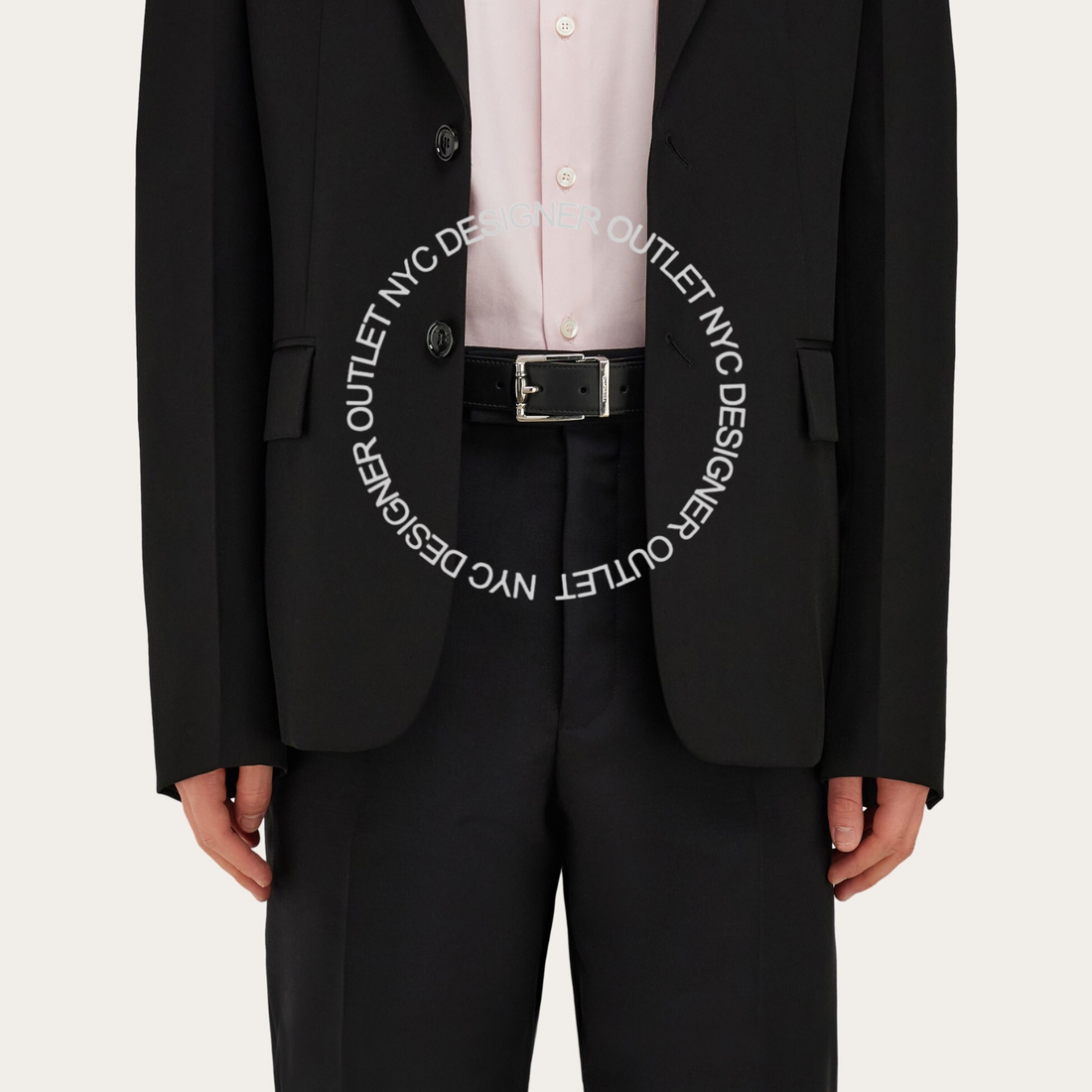 Ferragamo Black/Blue Leather Adjustable and Reversible Belt