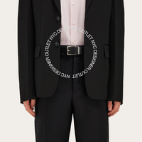 Ferragamo Black/Blue Leather Adjustable and Reversible Belt