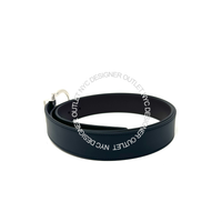 Ferragamo Black Leather Adjustable Belt