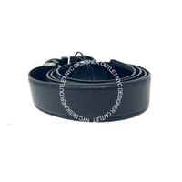 Ferragamo Black Smooth and Pebble Leather Adjustable and Reversible Belt