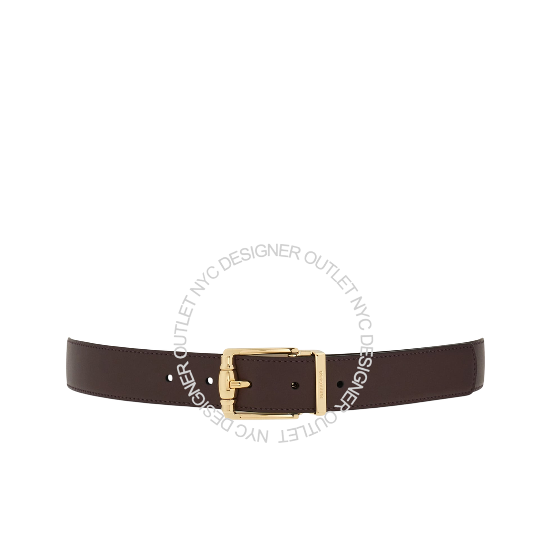 Ferragamo Black/Brown Leather Adjustable and Reversible Belt
