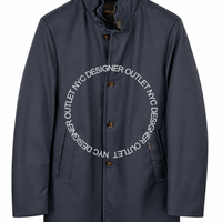 Moorer Bond Waterproof Down Jacket – Navy Blue with Retractable Hood