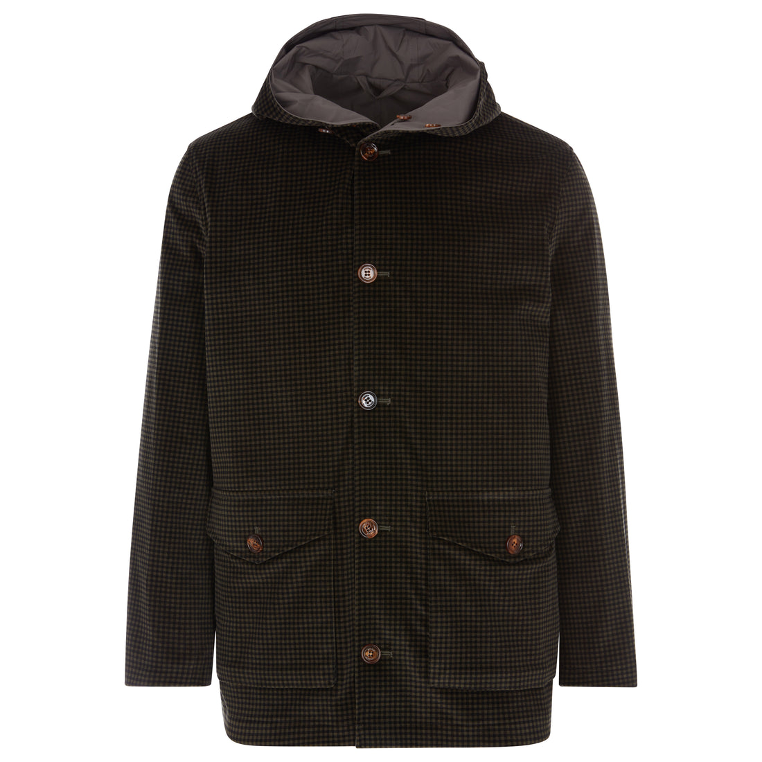 Kired By Kiton Reversible Coat W Hood