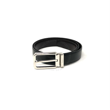 Ferragamo Black/Brown Leather Adjustable Belt