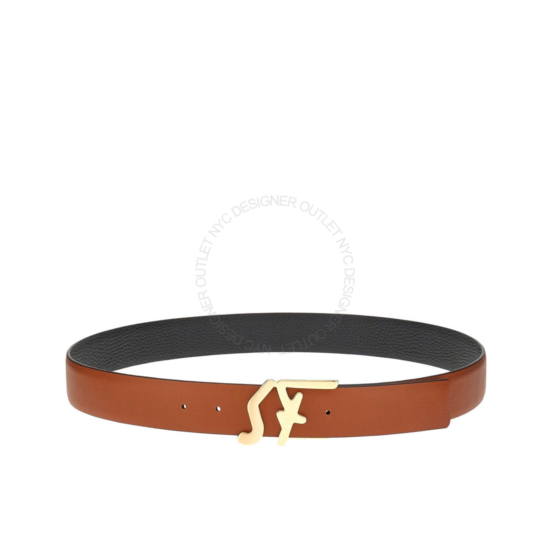 Ferragamo Black/Brown Leather Belt