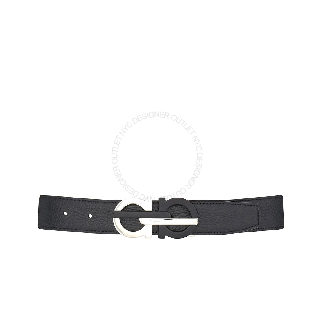 Ferragamo Black/Brown Leather Adjustable belt