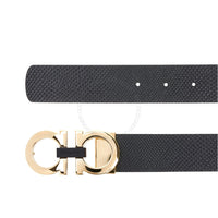 Ferragamo Black Leather Adjustable belt