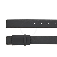 Ferragamo Black/Blue Leather Adjustable belt