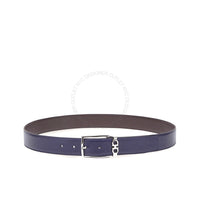 Ferragamo Blue/Brown Leather Adjustable belt