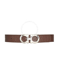 Ferragamo Black/Brown Leather Adjustable Belt