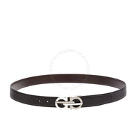 Ferragamo Black/Brown Leather Adjustable & Reversible belt