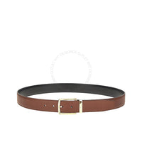 Ferragamo Black Brown Leather Adjustable & Reversible belt
