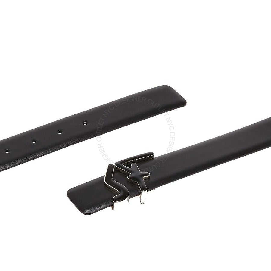 Ferragamo Black Leather Belt