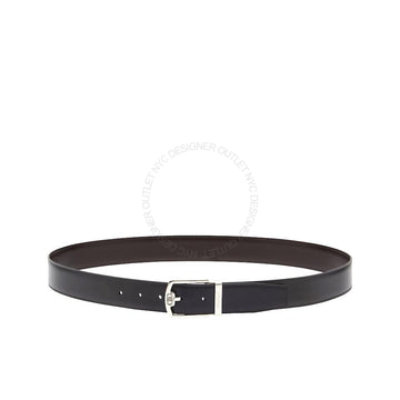 Ferragamo Black Leather Adjustable Belt