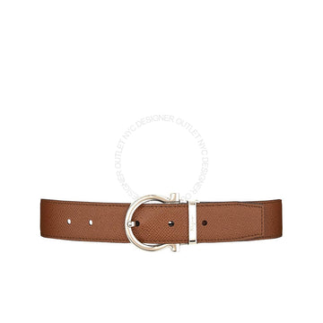 Ferragamo Brown Leather Adjustable Belt